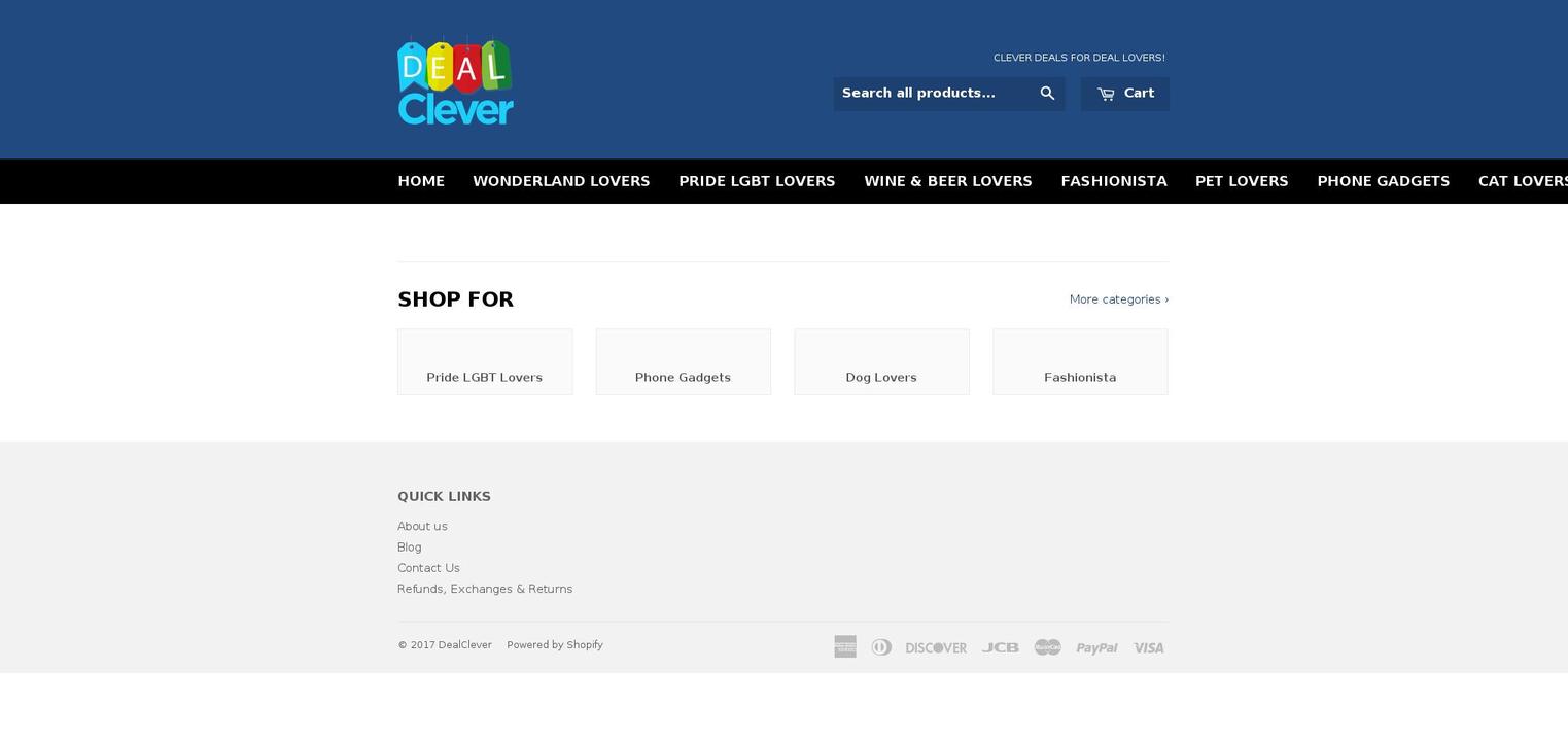 dealclever.com shopify website screenshot