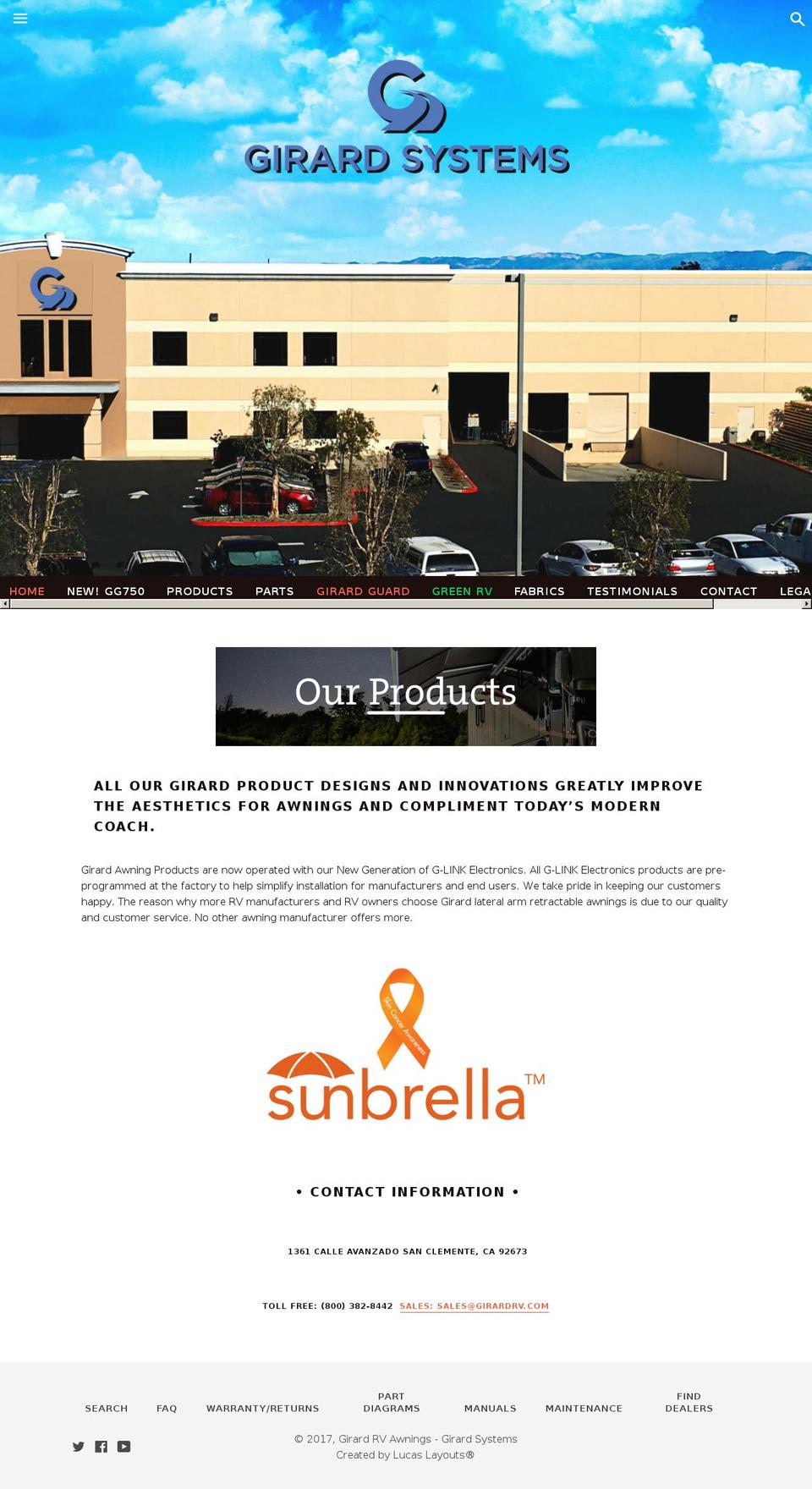 dealers-girardsystems.com shopify website screenshot