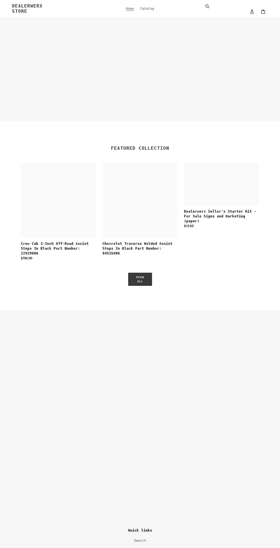 dealerwerxshop.com shopify website screenshot