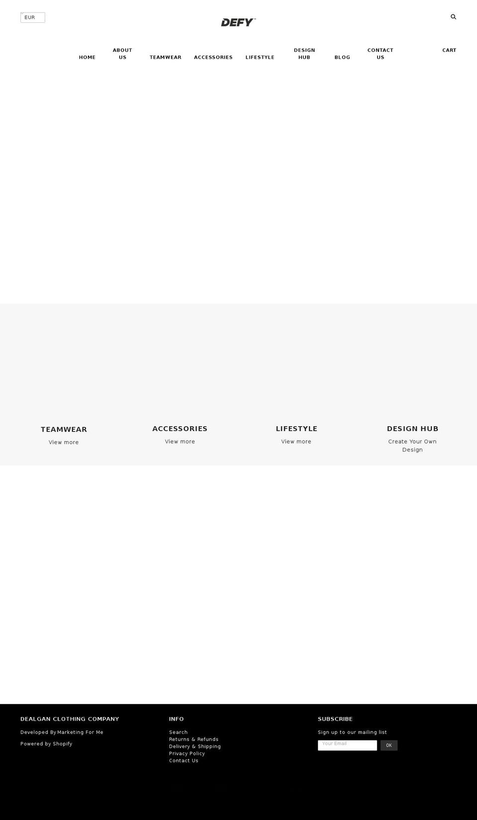 dealganclothing.com — Shopify storefront screenshot