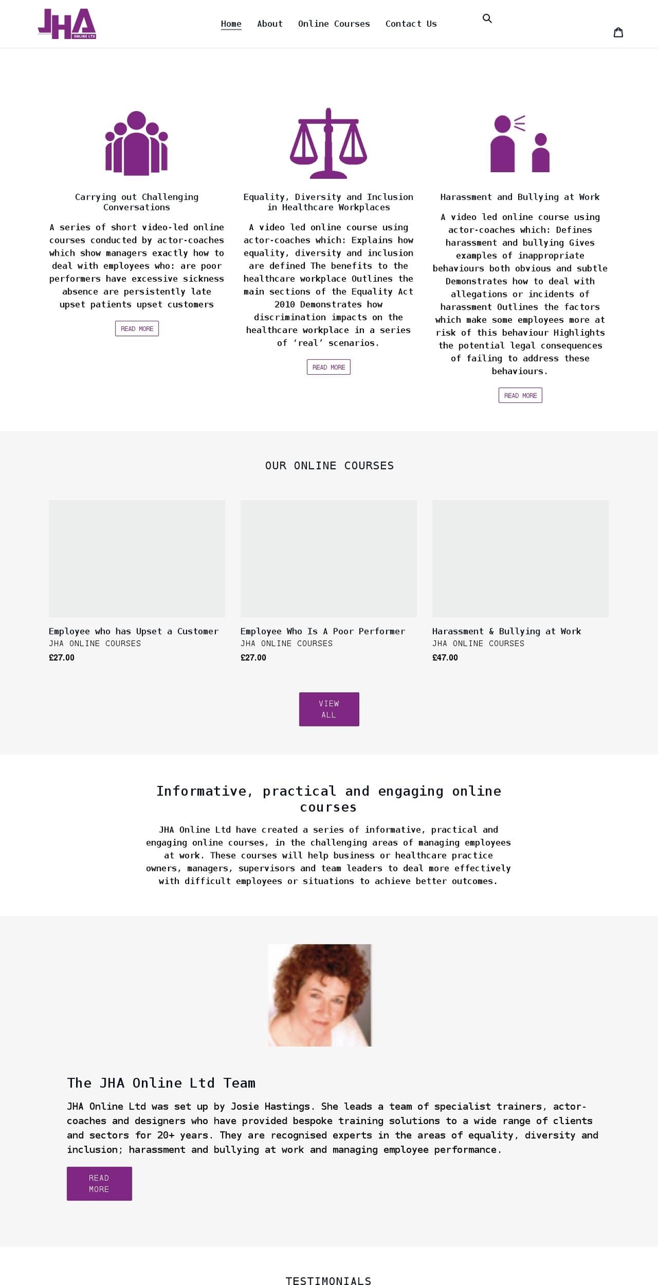 dealingwithdifficultstaff.com shopify website screenshot