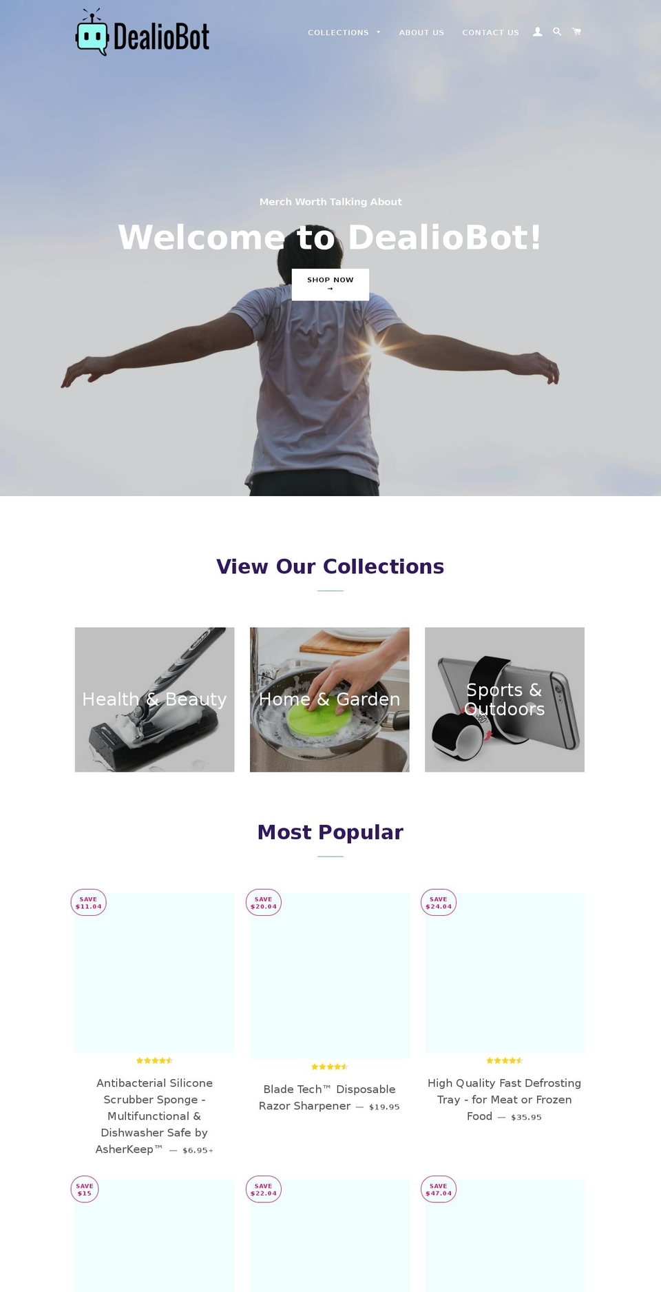 dealiobot.com — Shopify storefront screenshot