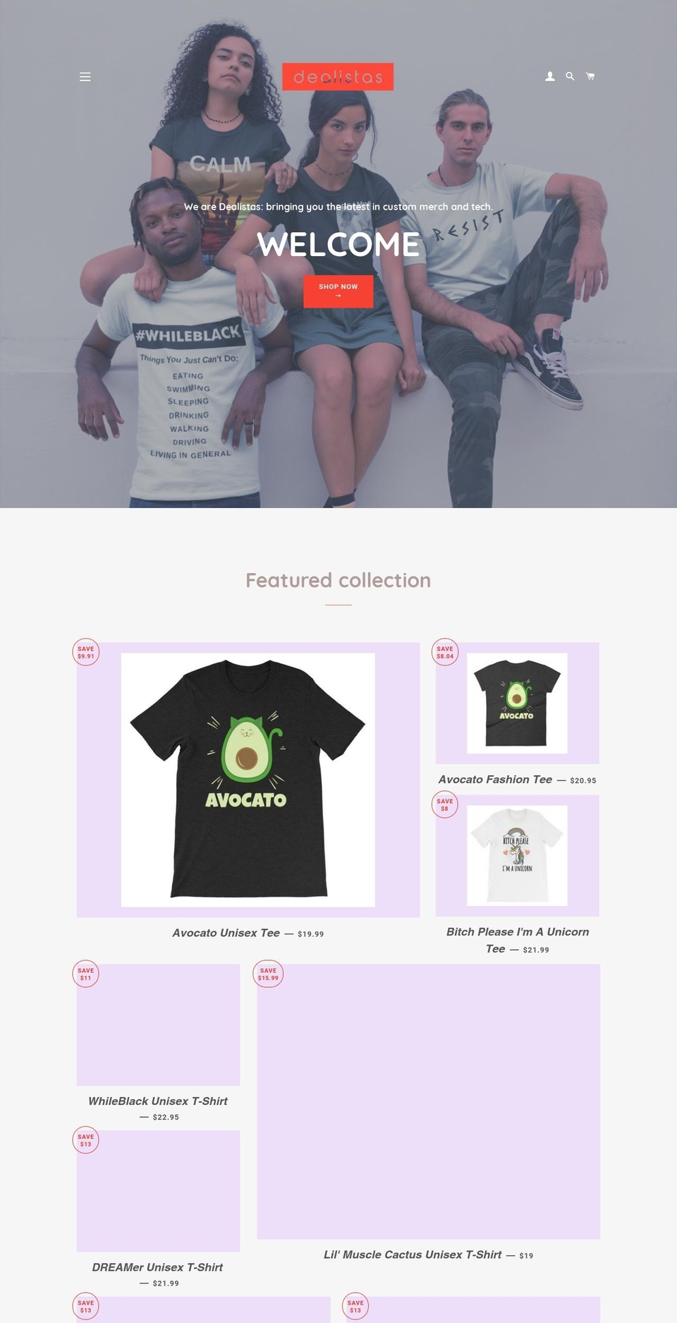 dealistas.com — Shopify storefront screenshot