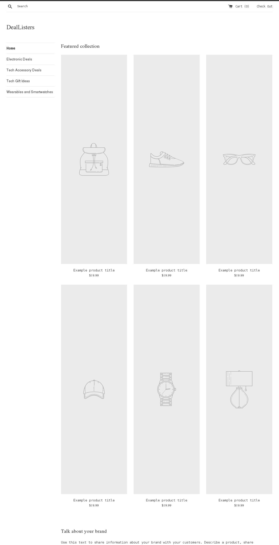 deallisters.com shopify website screenshot