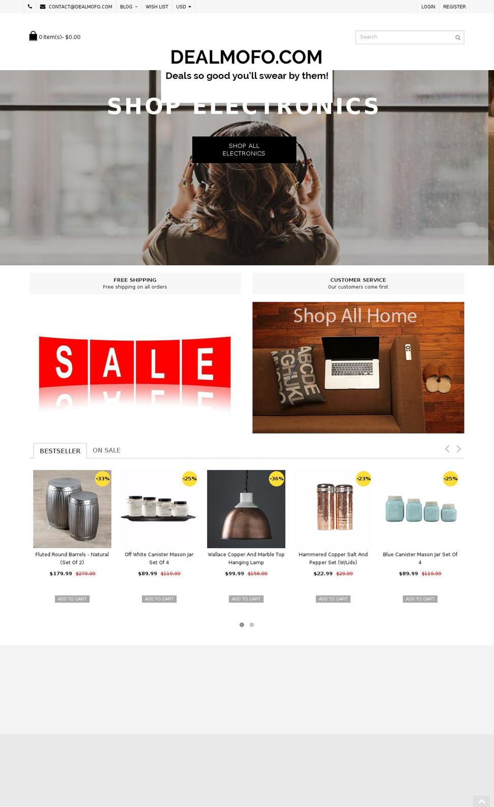 dealmofo.com — Shopify storefront screenshot