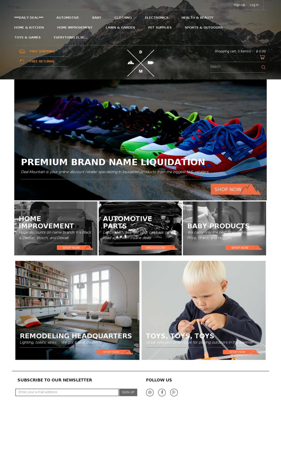 dealmtn.com shopify website screenshot