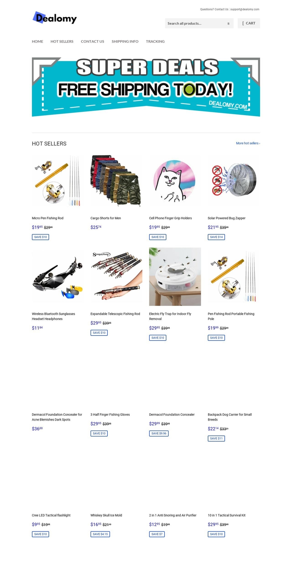 dealomy.com shopify website screenshot