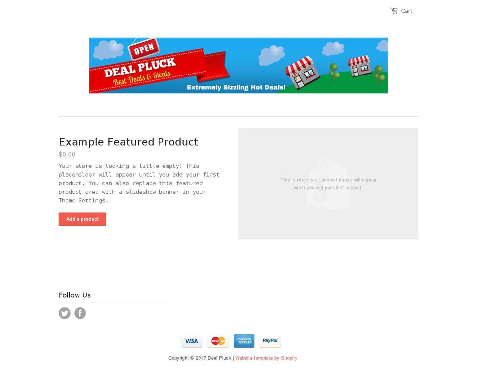 dealpluck.com shopify website screenshot