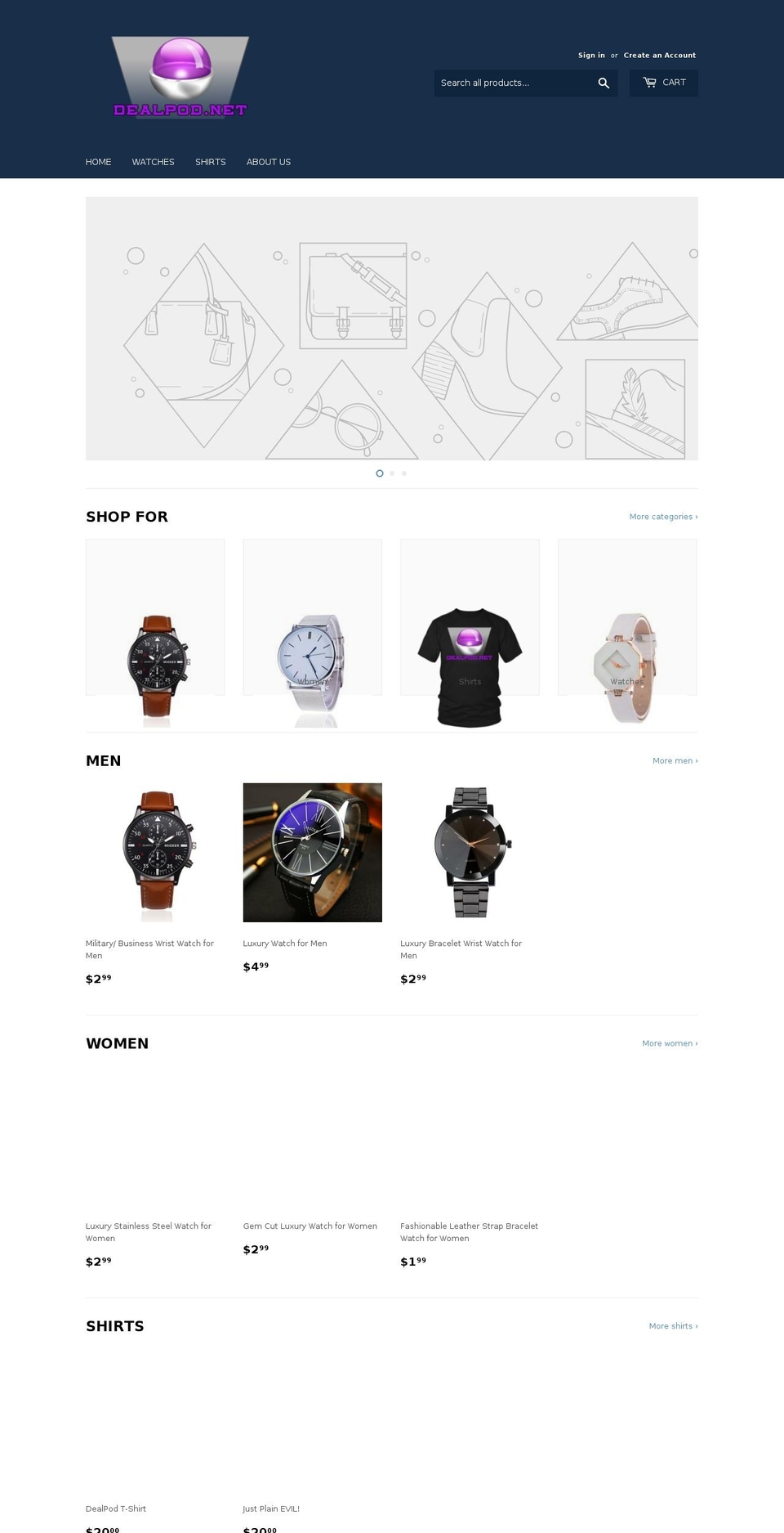 dealpod.net shopify website screenshot
