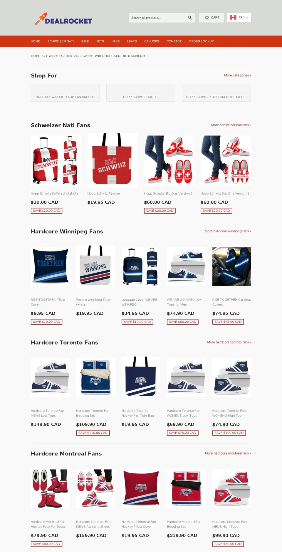dealrocket.ca shopify website screenshot