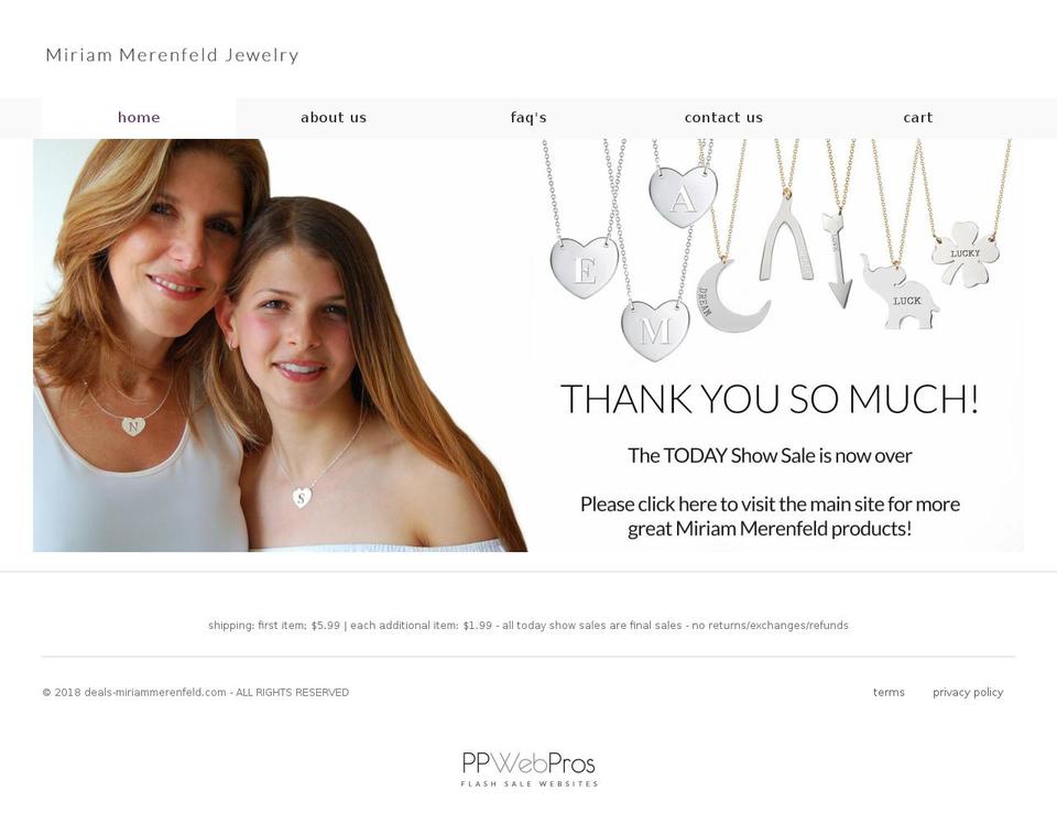 deals-miriammerenfeld.com — Shopify storefront screenshot