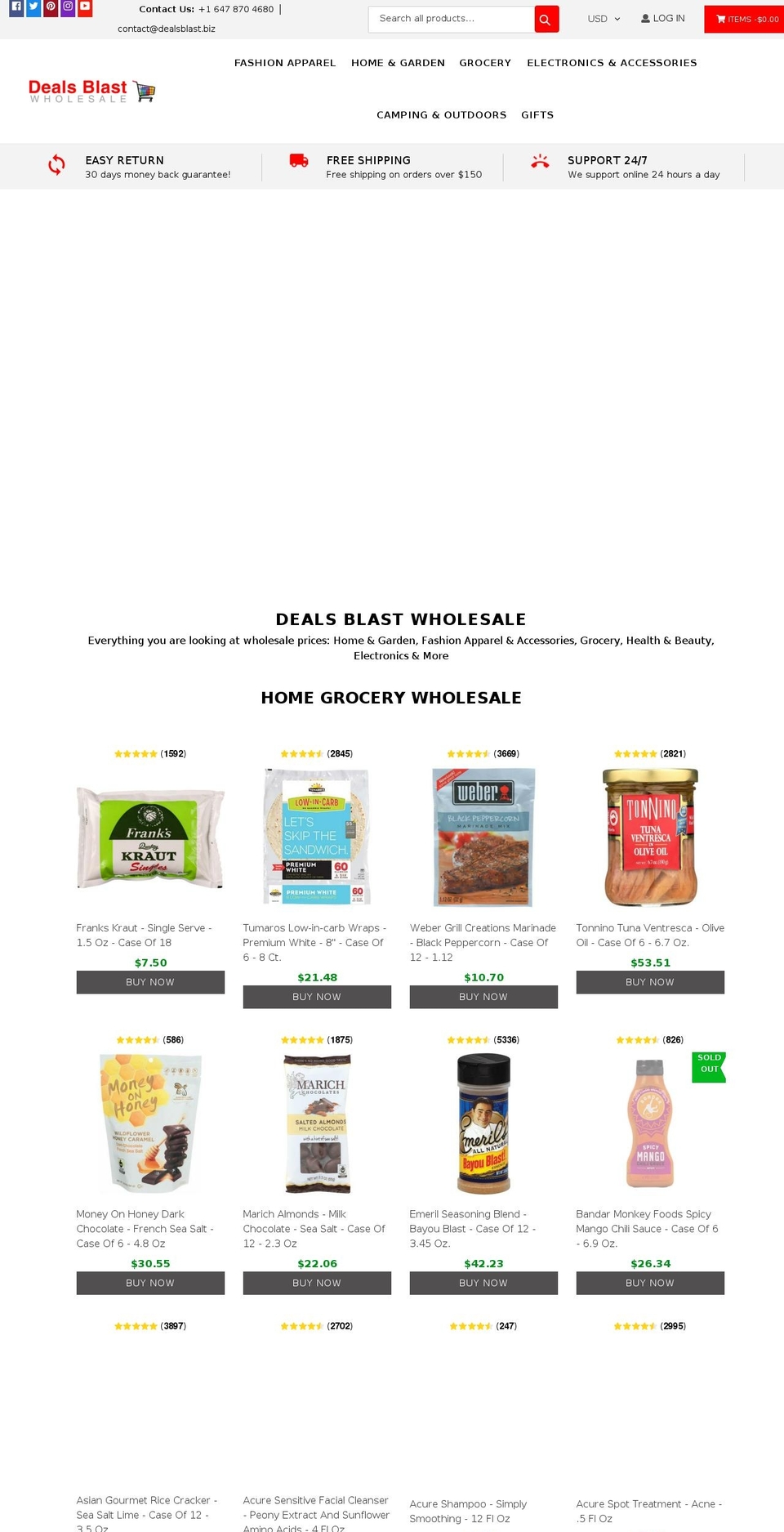 dealsblast.biz shopify website screenshot