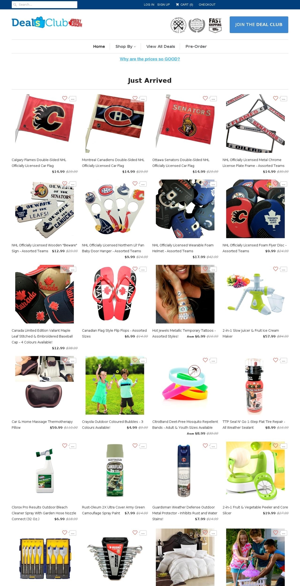 dealsclubcanada.com shopify website screenshot