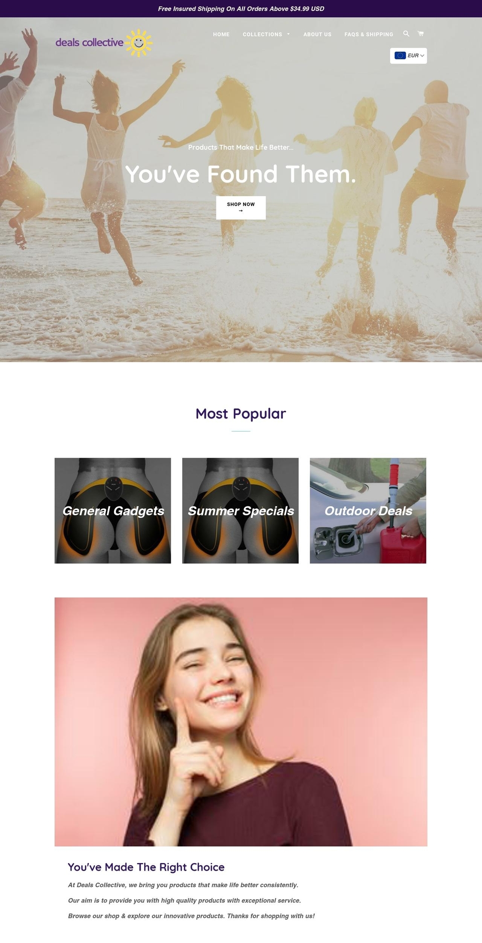 dealscollective.com — Shopify storefront screenshot