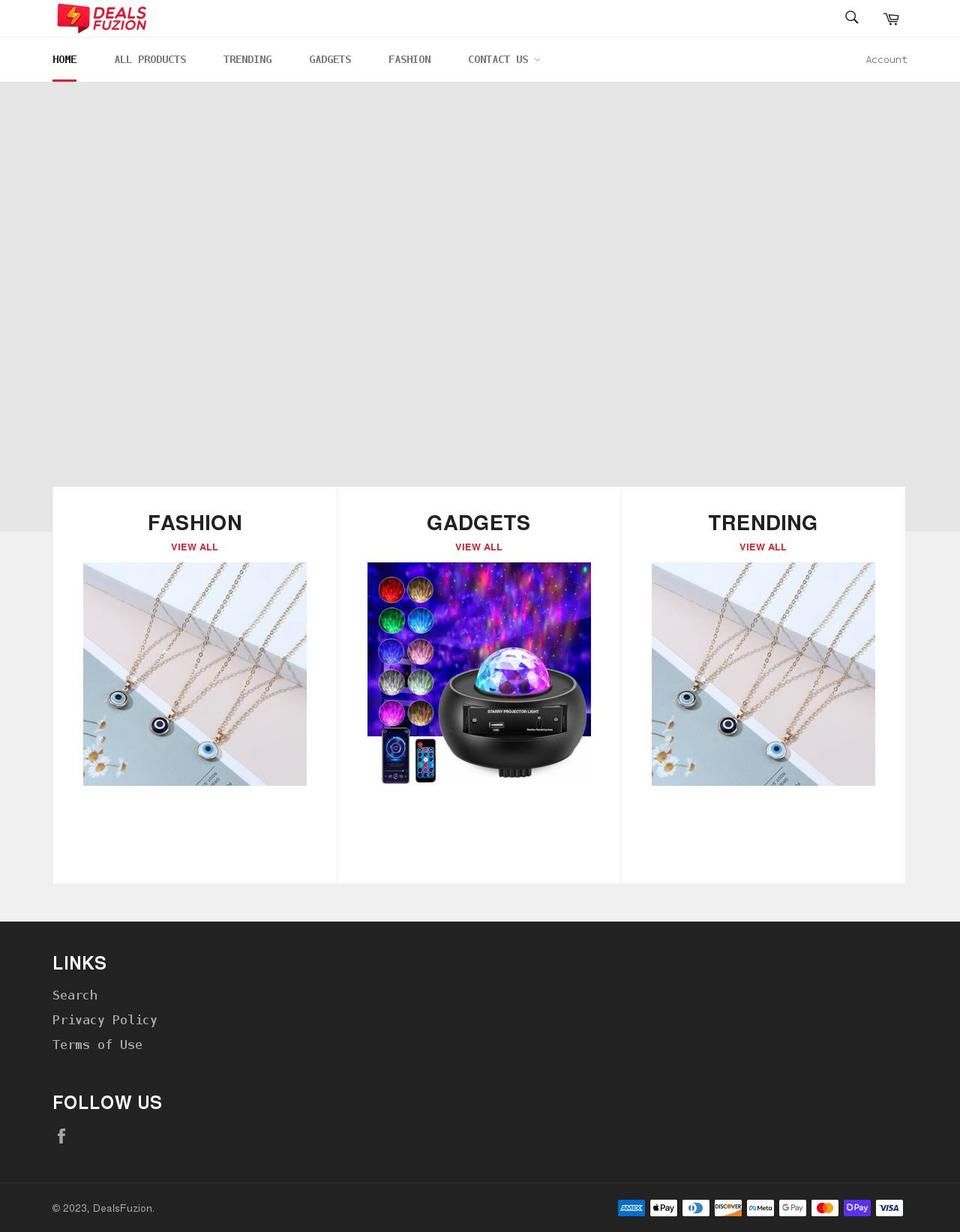 dealsfuzion.com shopify website screenshot