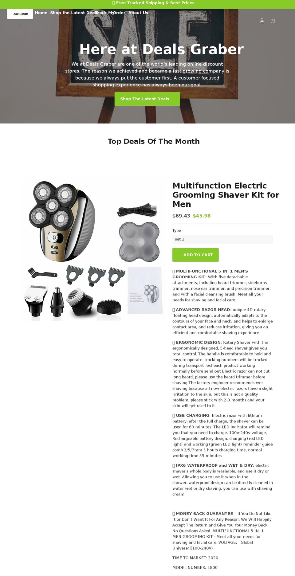 dealsgraber.com shopify website screenshot