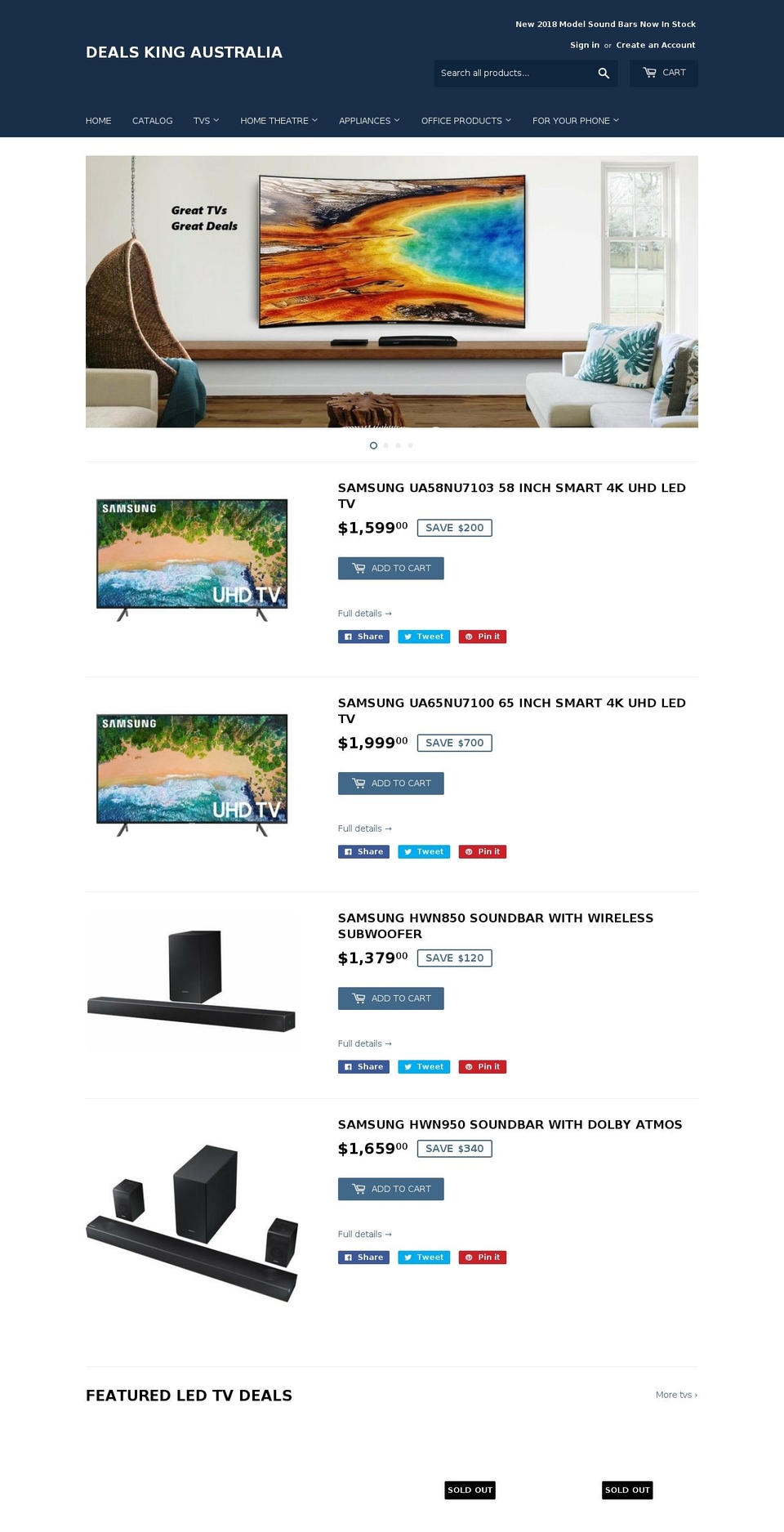 dealsking.com.au shopify website screenshot