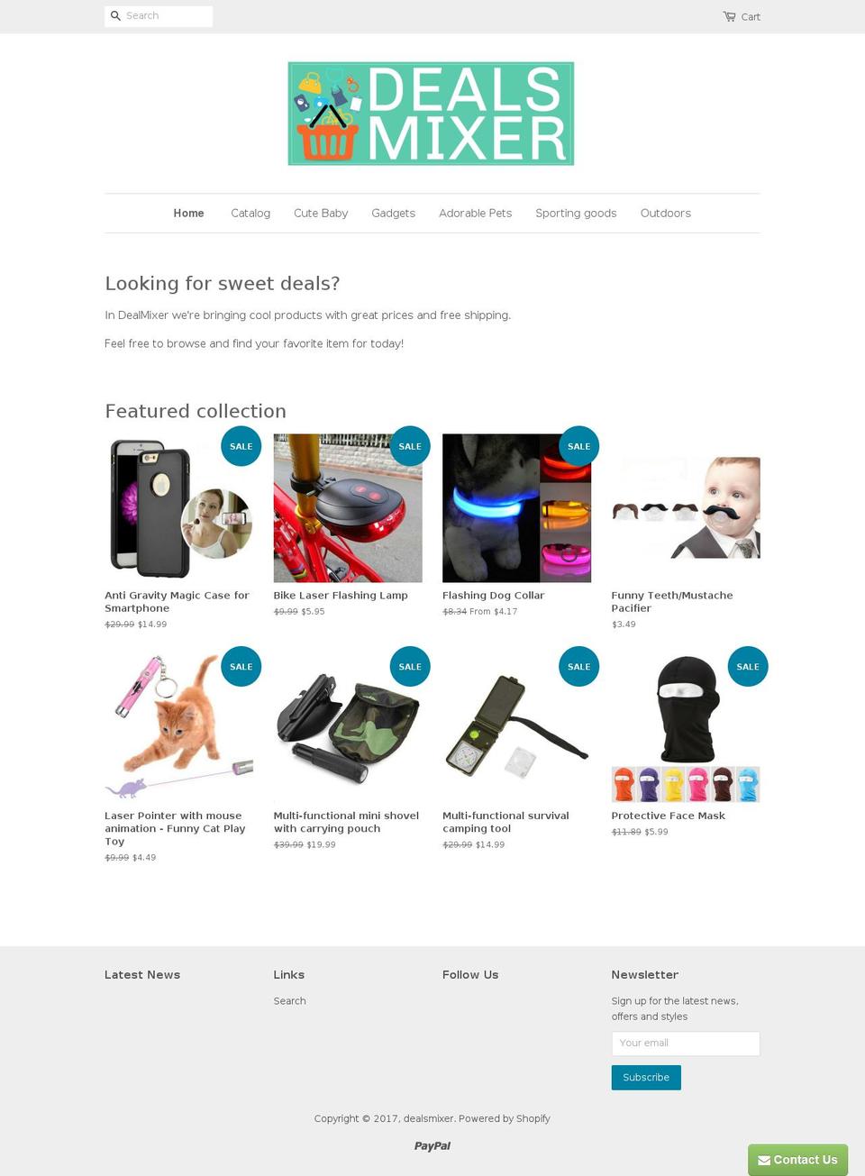 dealsmixer.com shopify website screenshot