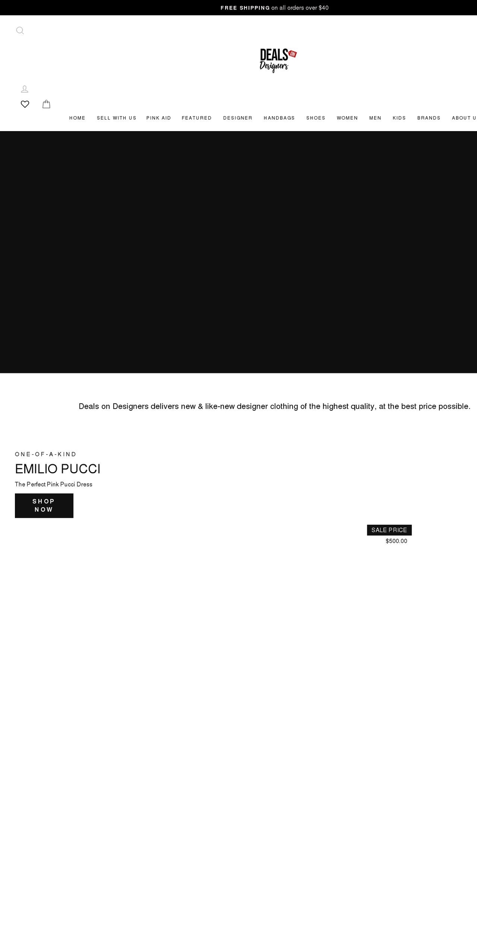 dealsondesigners.com shopify website screenshot