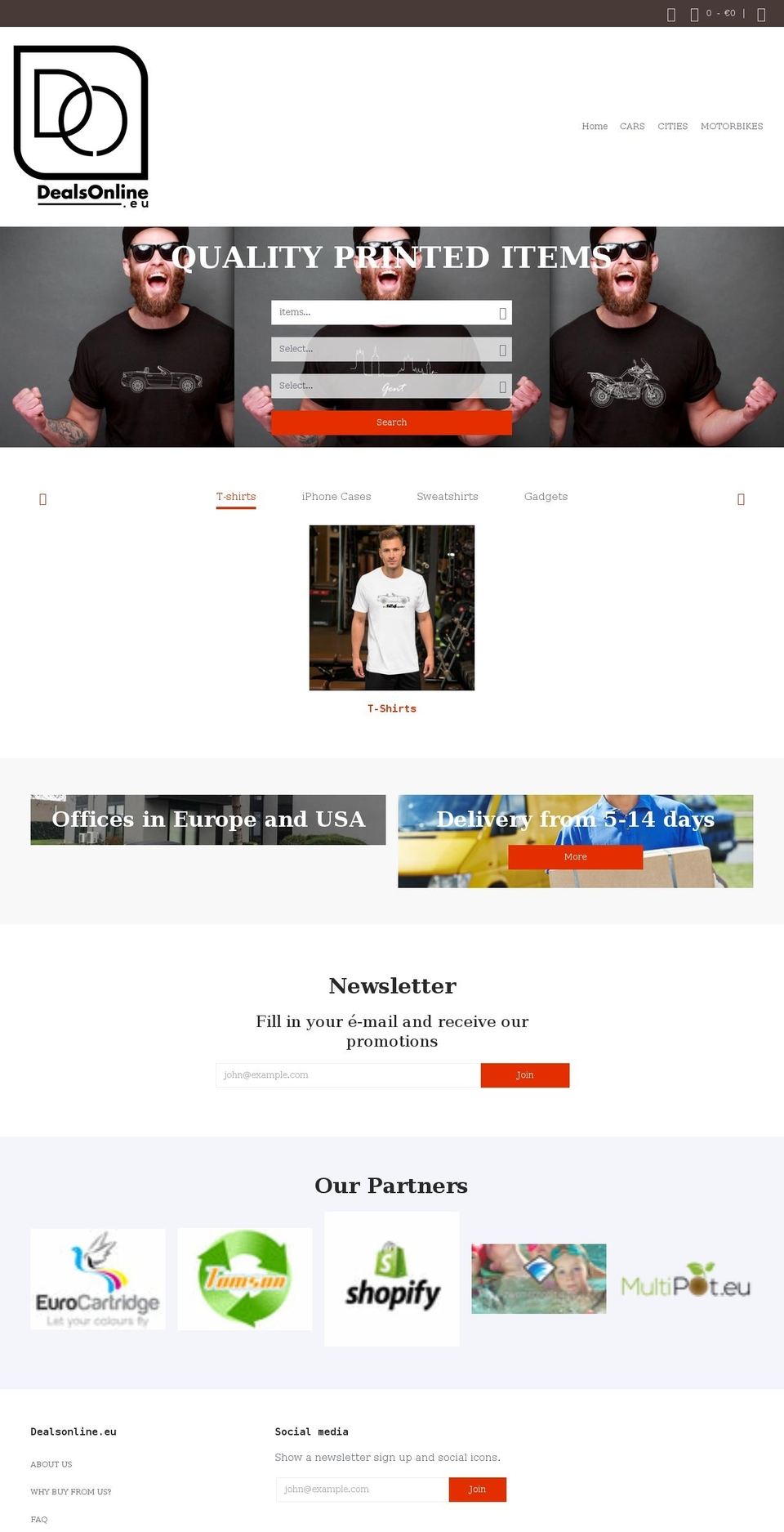 dealsonline.eu shopify website screenshot