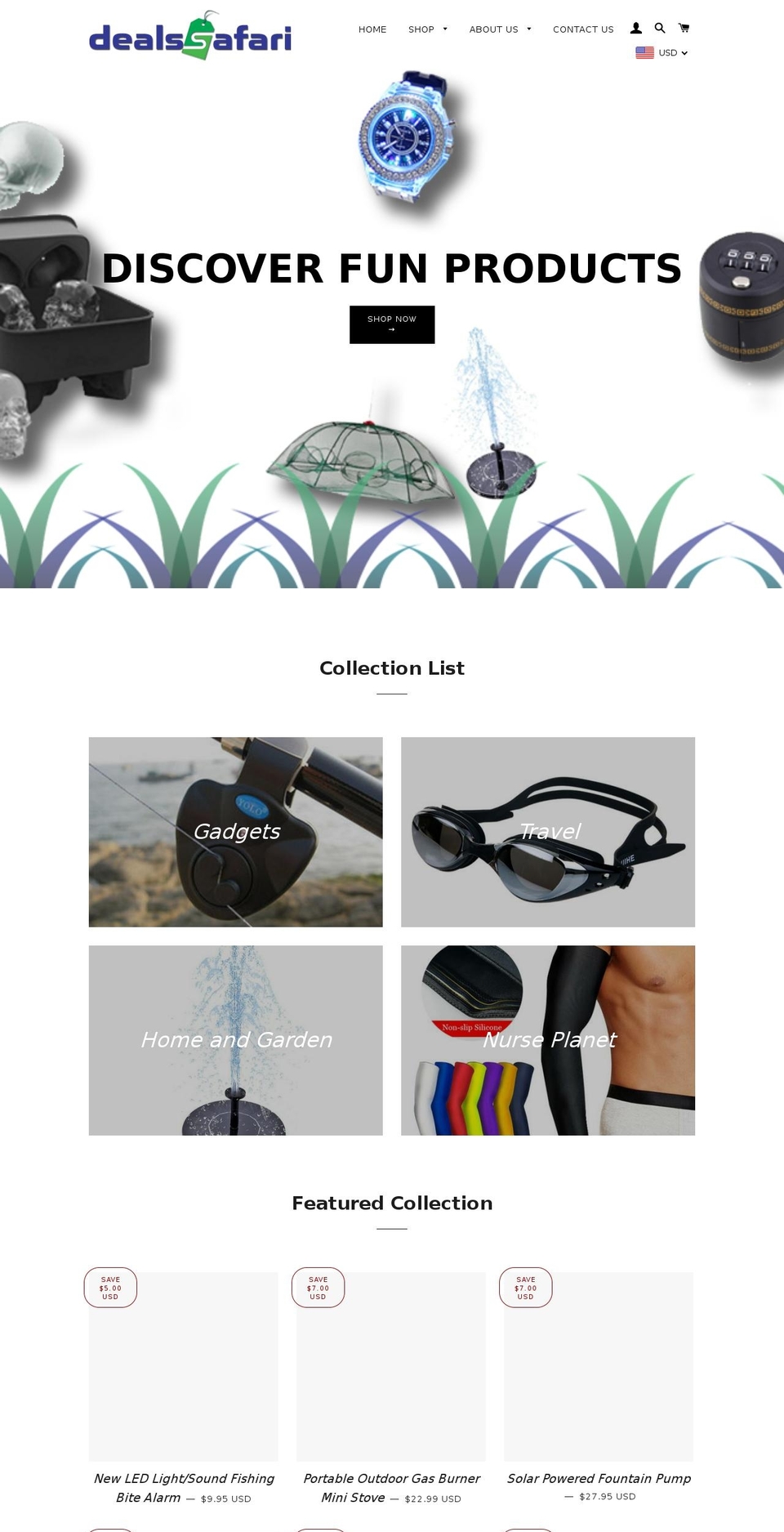 dealssafari.com — Shopify storefront screenshot