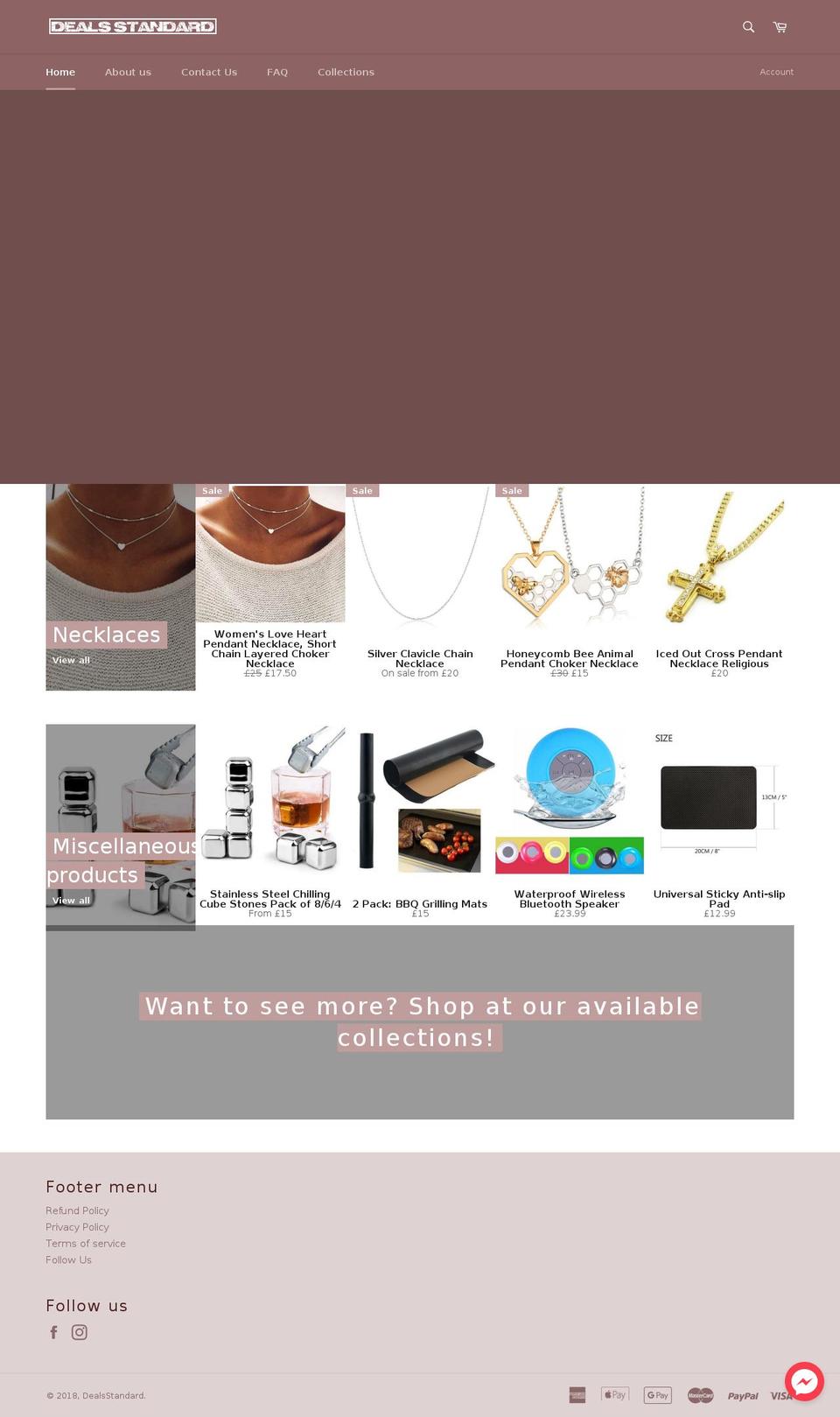dealsstandard.com shopify website screenshot
