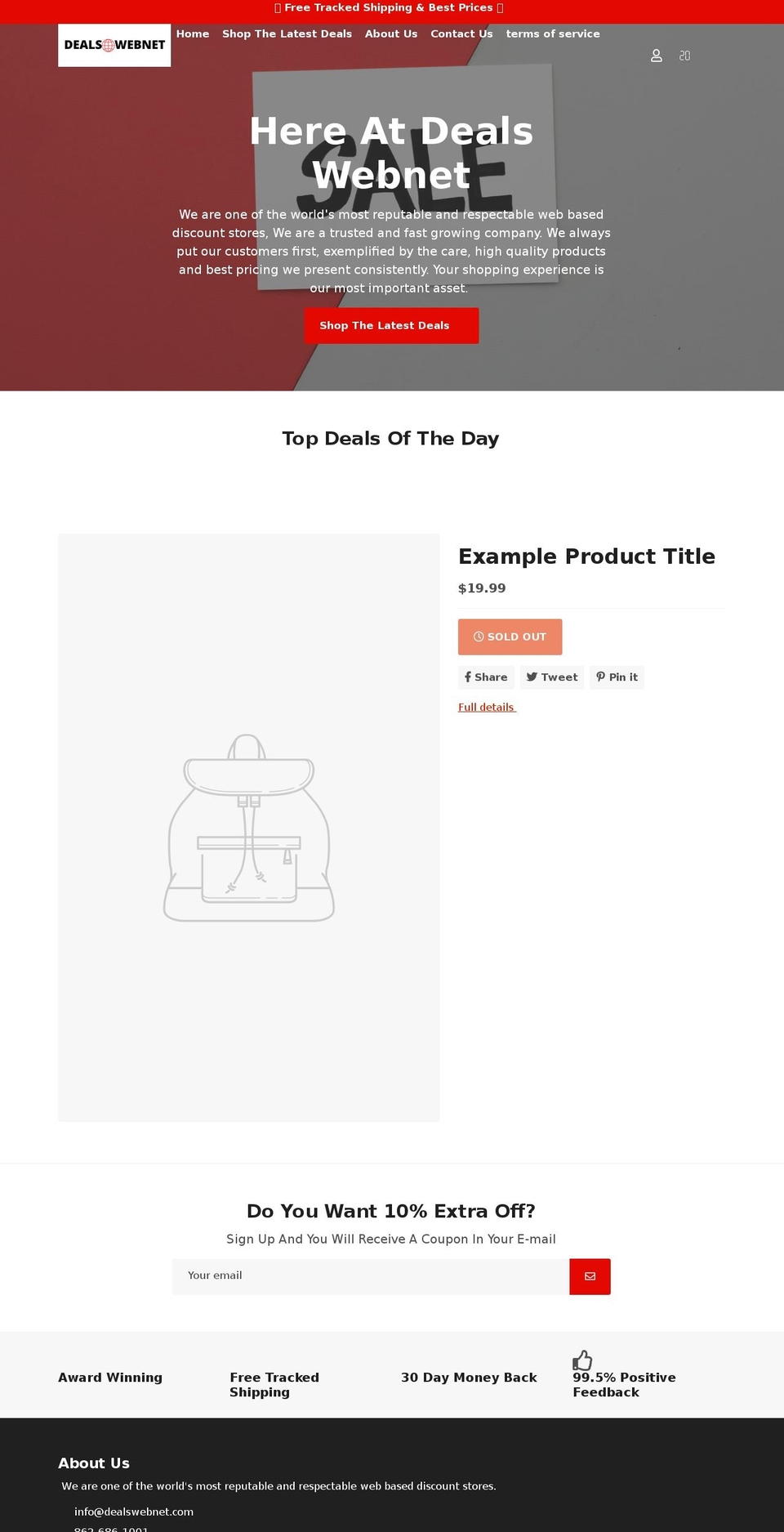 dealswebnet.com shopify website screenshot