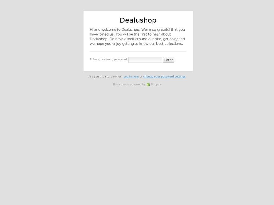 dealushop.com shopify website screenshot