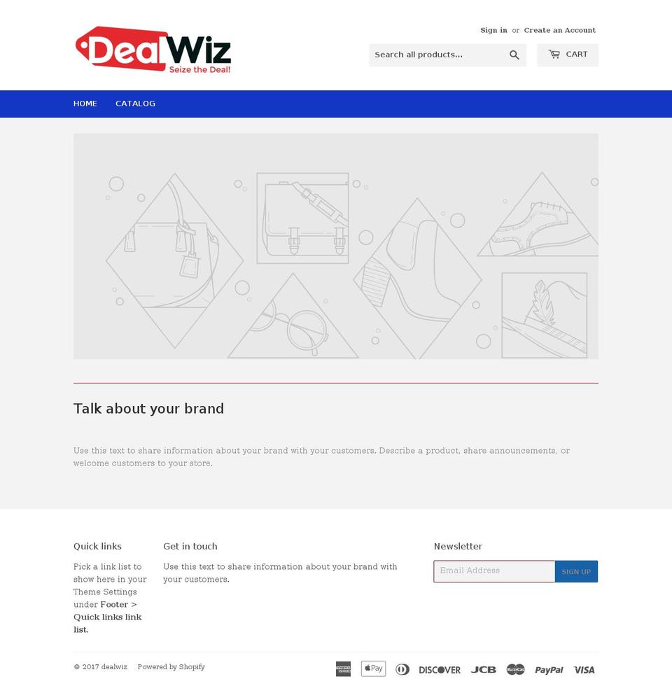 dealwiz.com shopify website screenshot