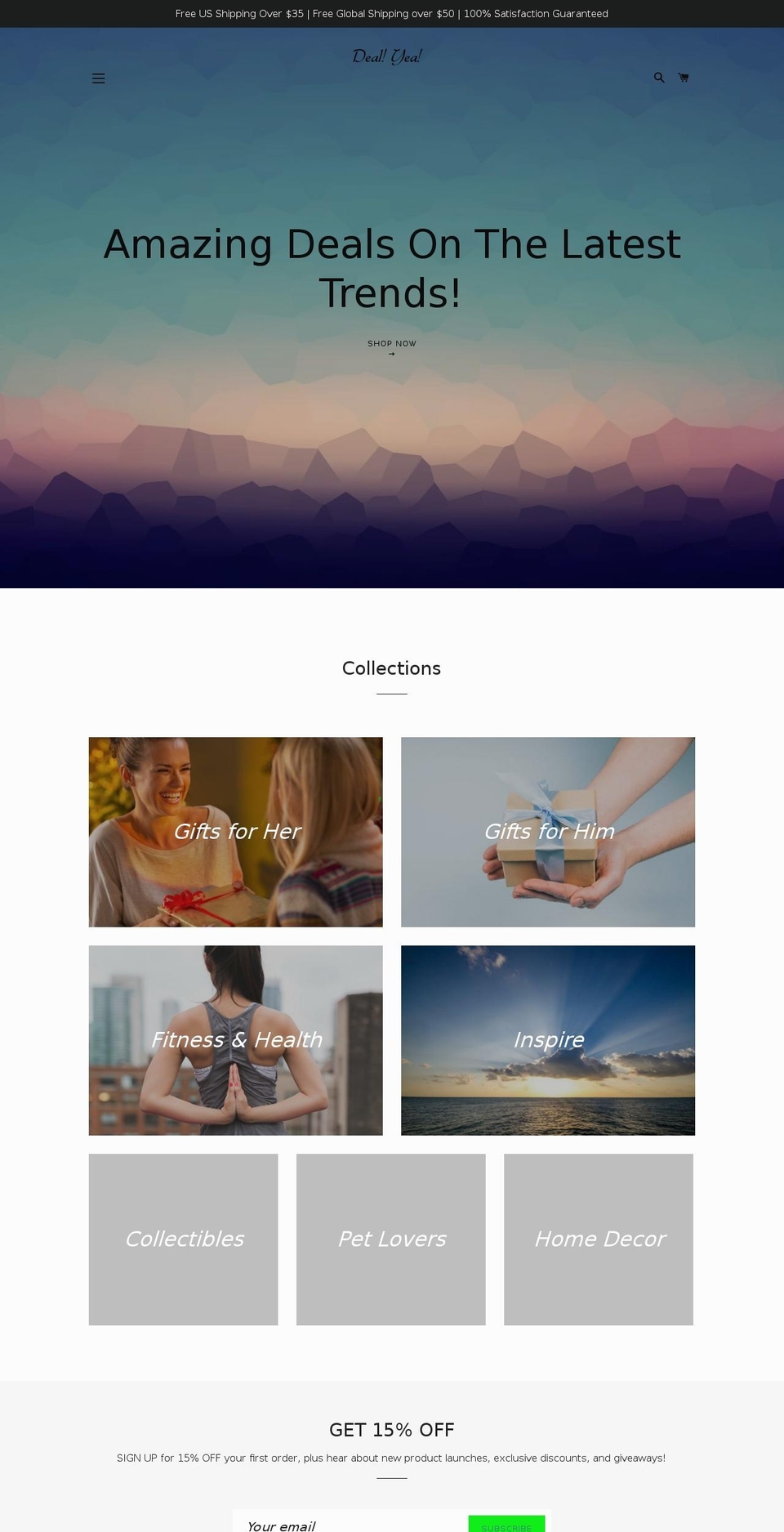 dealyea.com — Shopify storefront screenshot