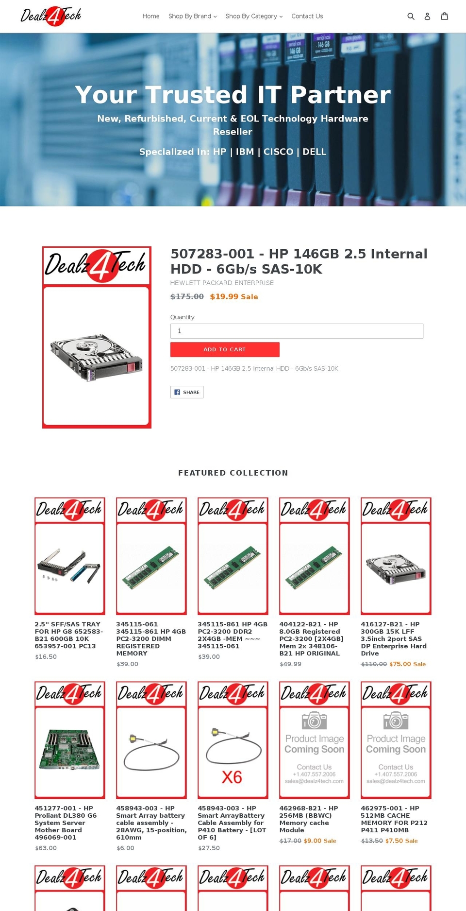 dealz4tech.com shopify website screenshot