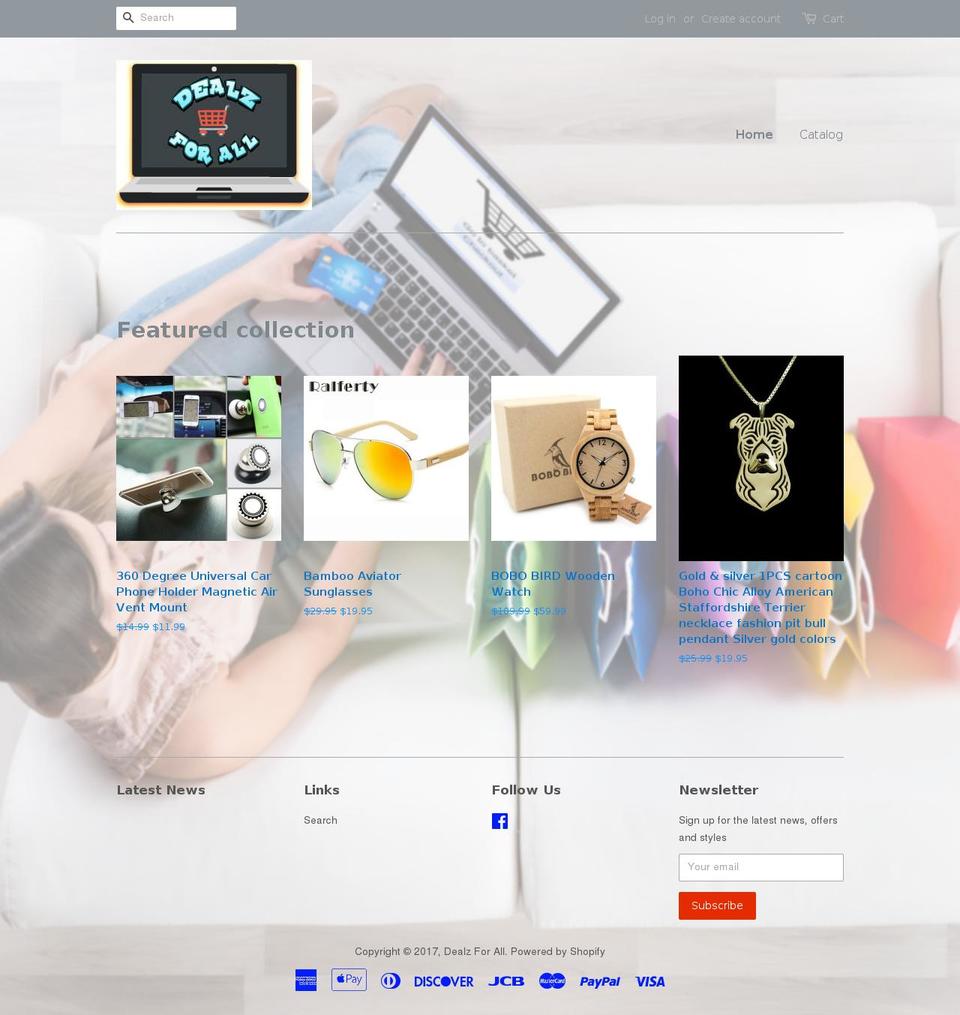 dealzforall.com shopify website screenshot