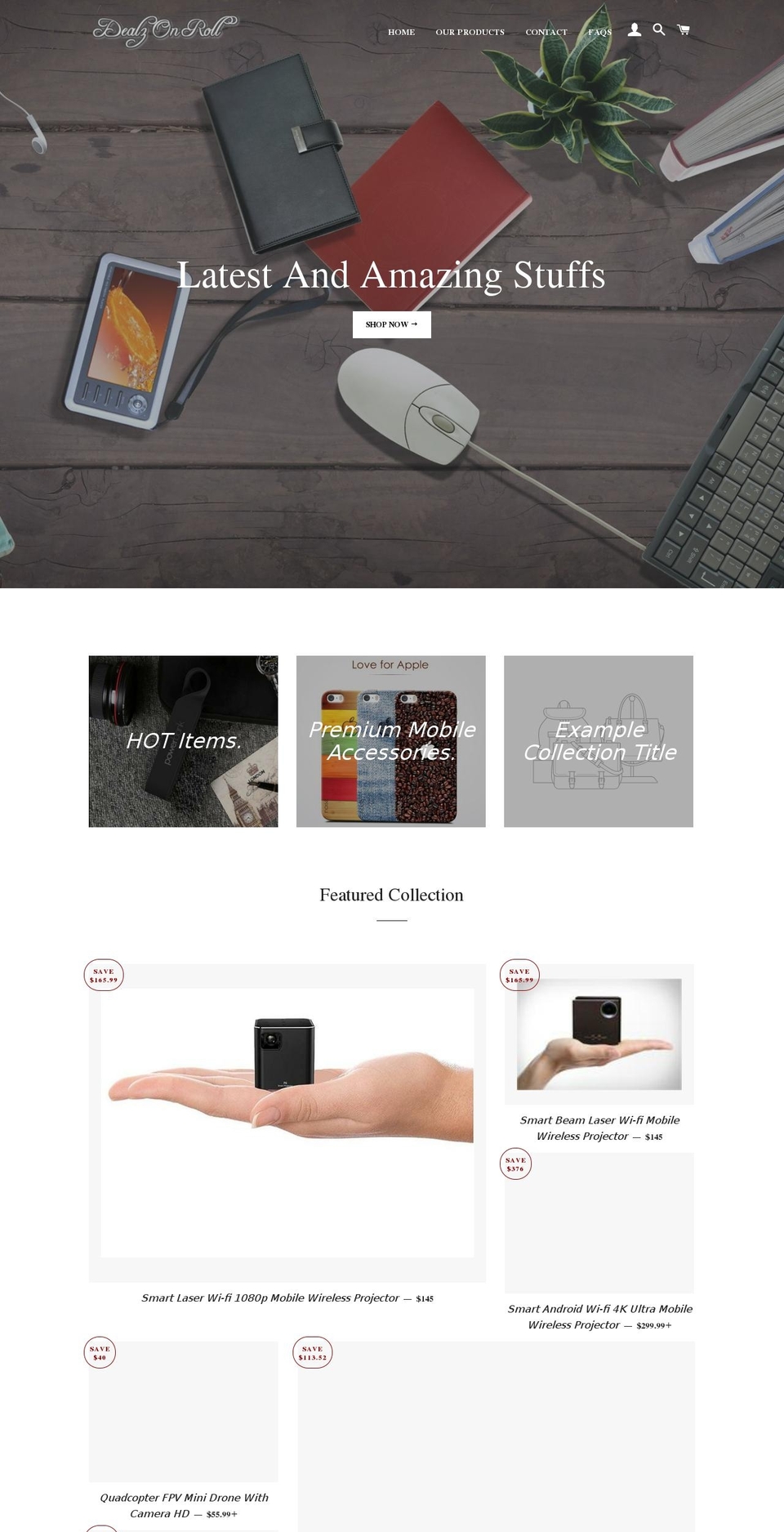 dealzonroll.com shopify website screenshot