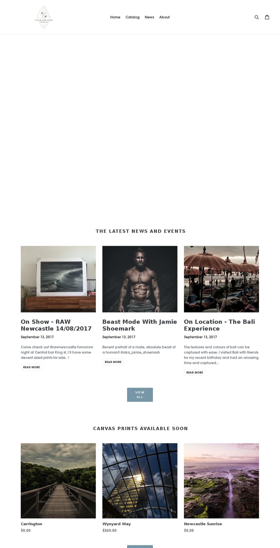deanabraham.com — Shopify storefront screenshot