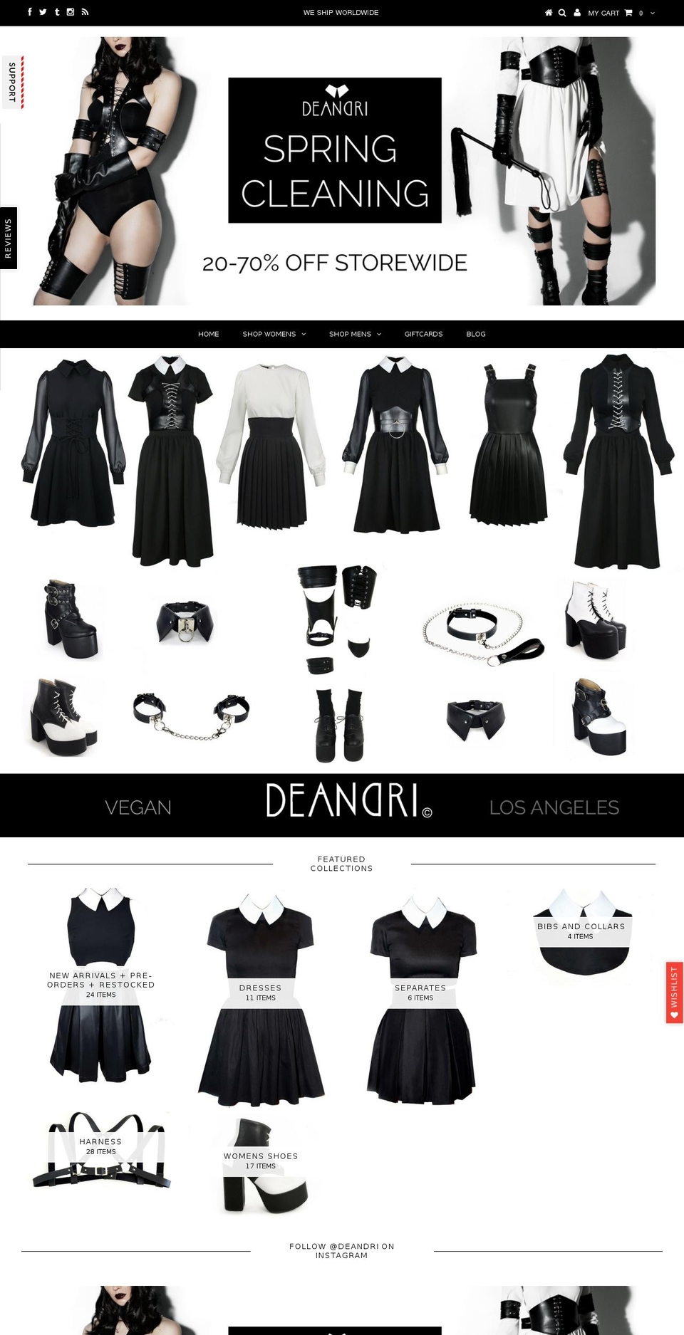 deandri.com shopify website screenshot