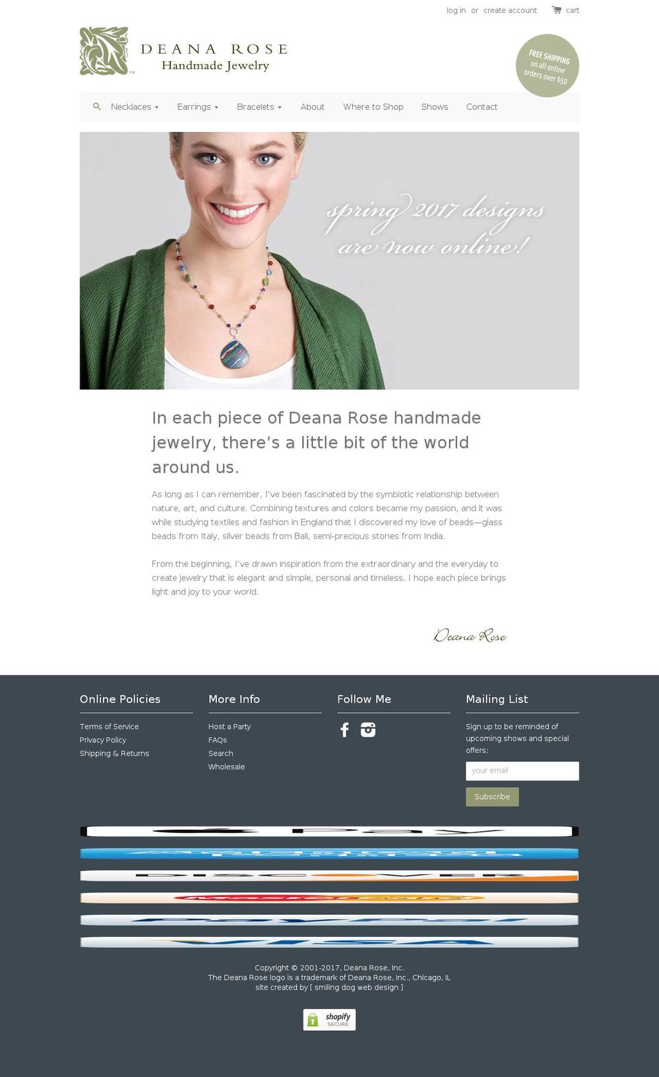 Deana Rose (launchpad-star) 2016-12-26 Shopify theme site example deannarose.com