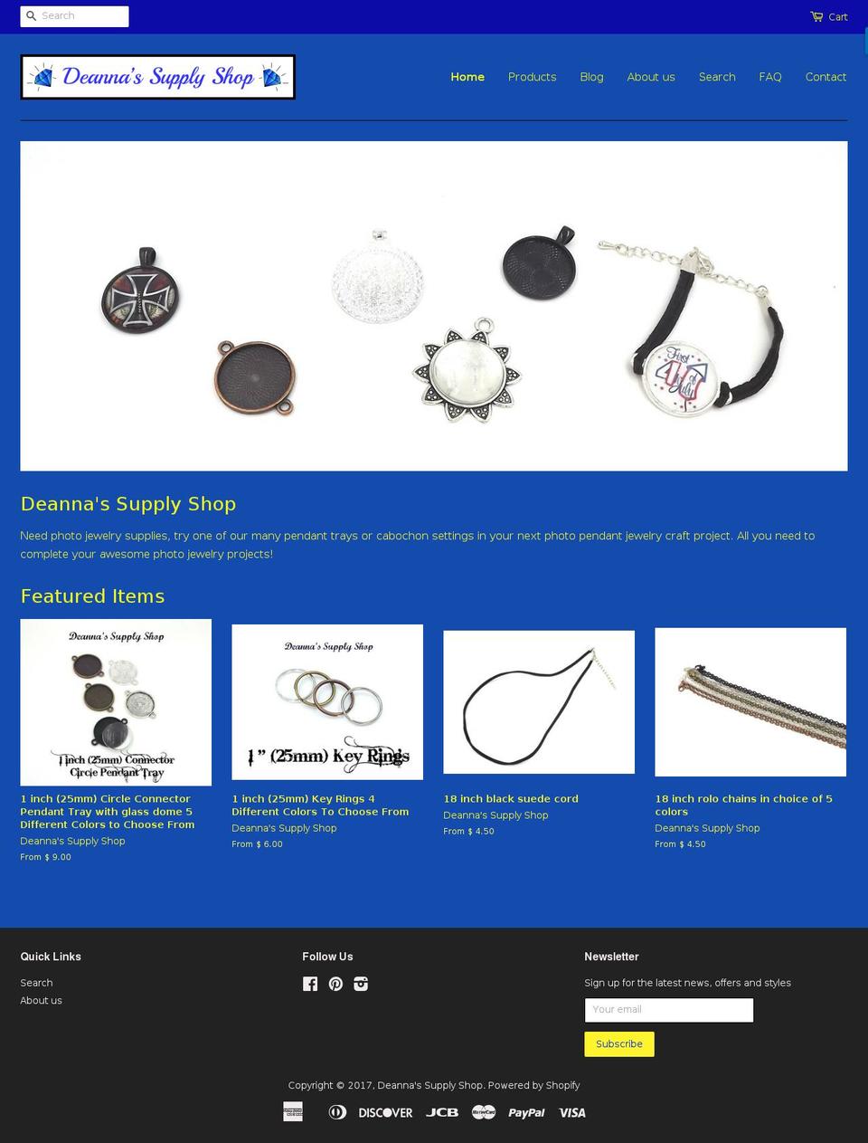 deannassupplyshop.com shopify website screenshot
