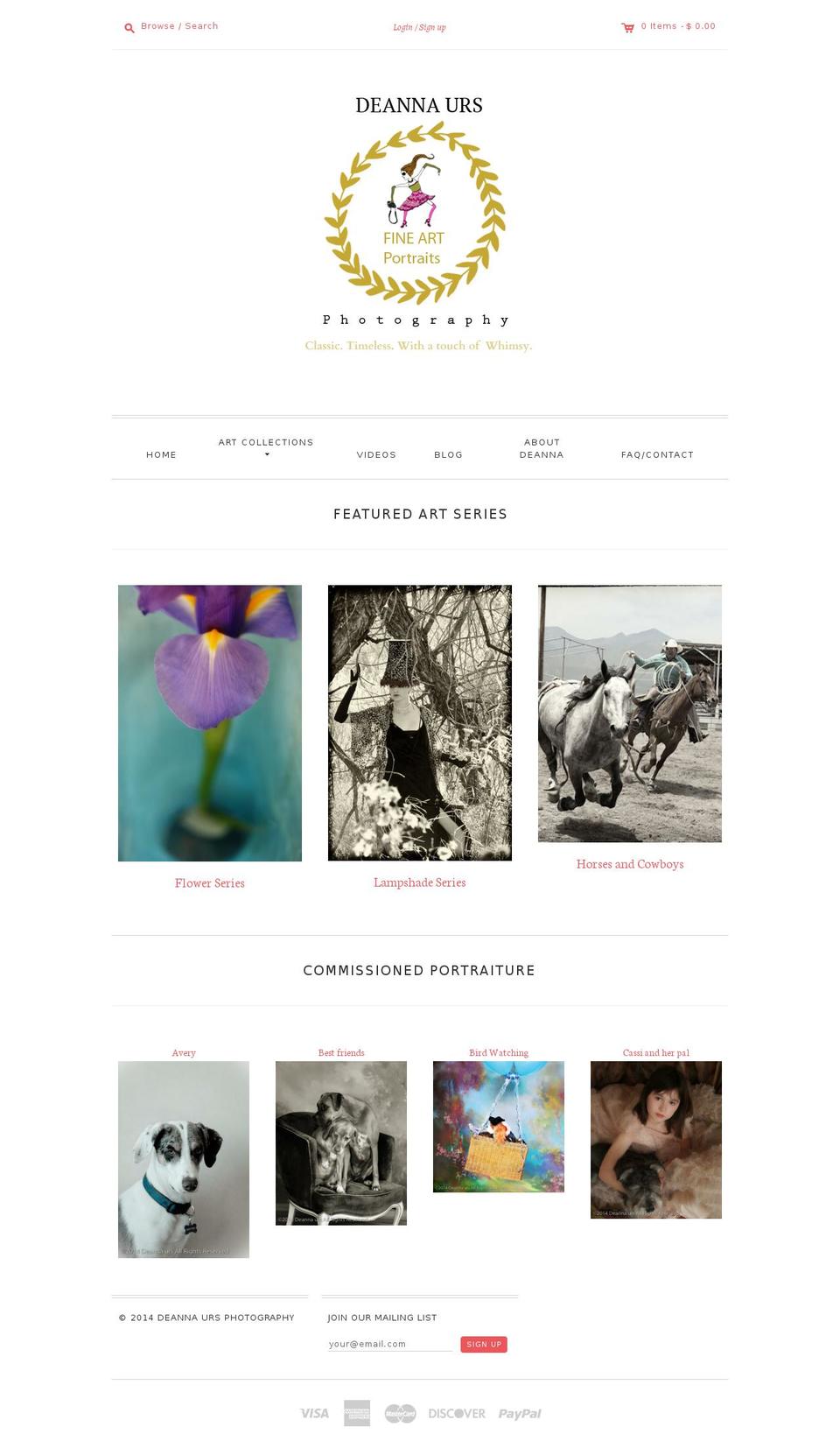 deannaurs.com — Shopify storefront screenshot