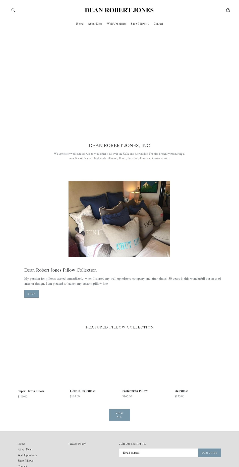 deanrobertjones.com shopify website screenshot
