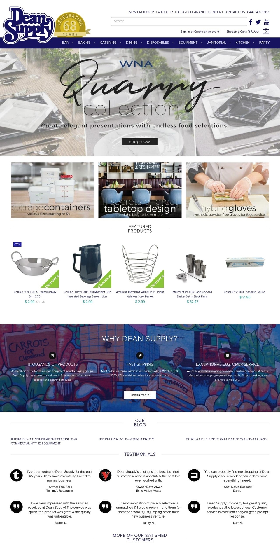 deansupplyonline.com shopify website screenshot