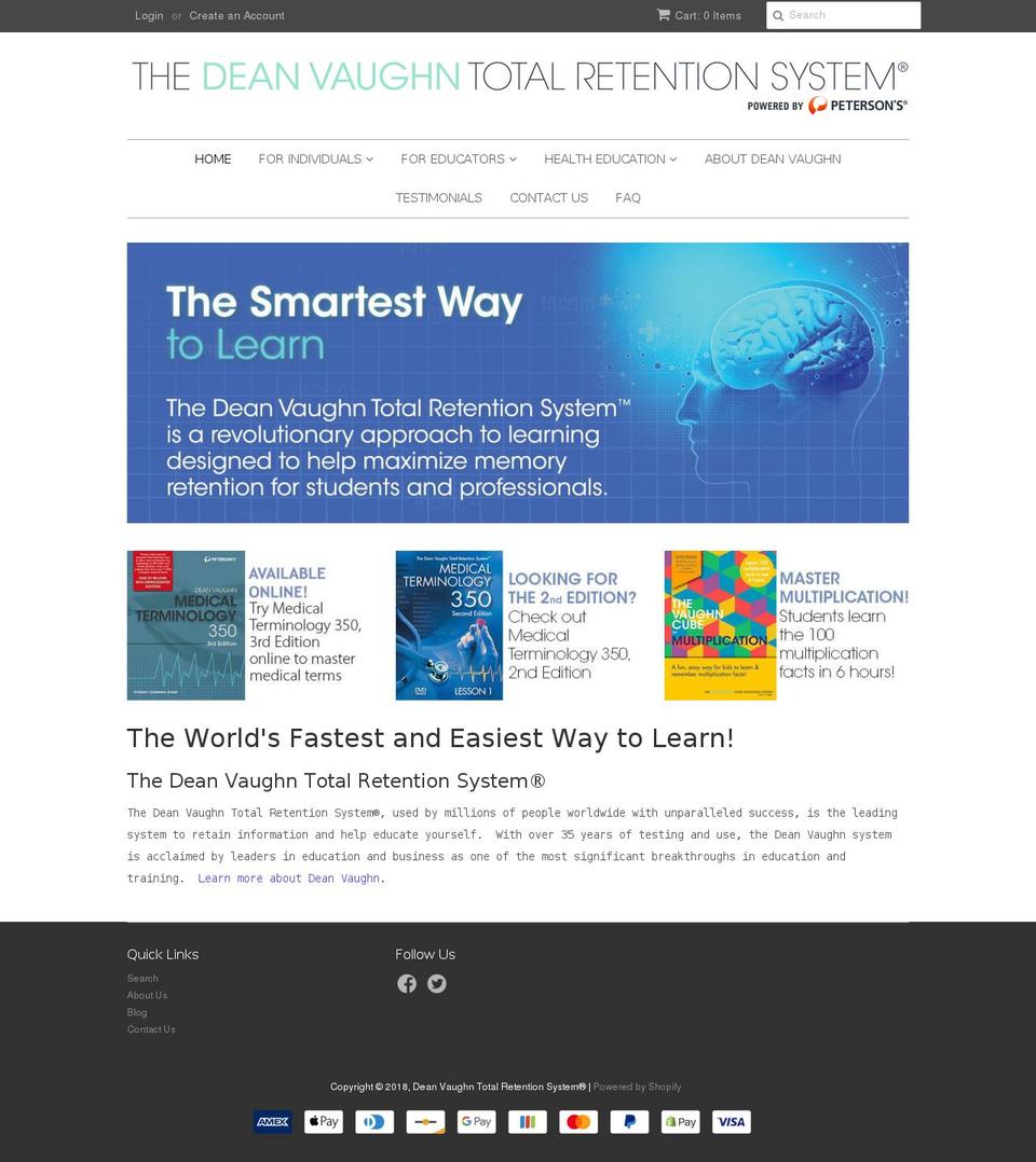 deanvaughnbooks.com — Shopify storefront screenshot