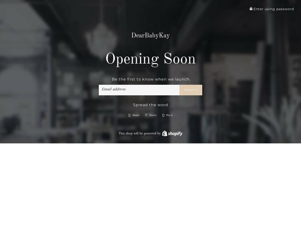 dear-baby-kay.myshopify.com shopify website screenshot