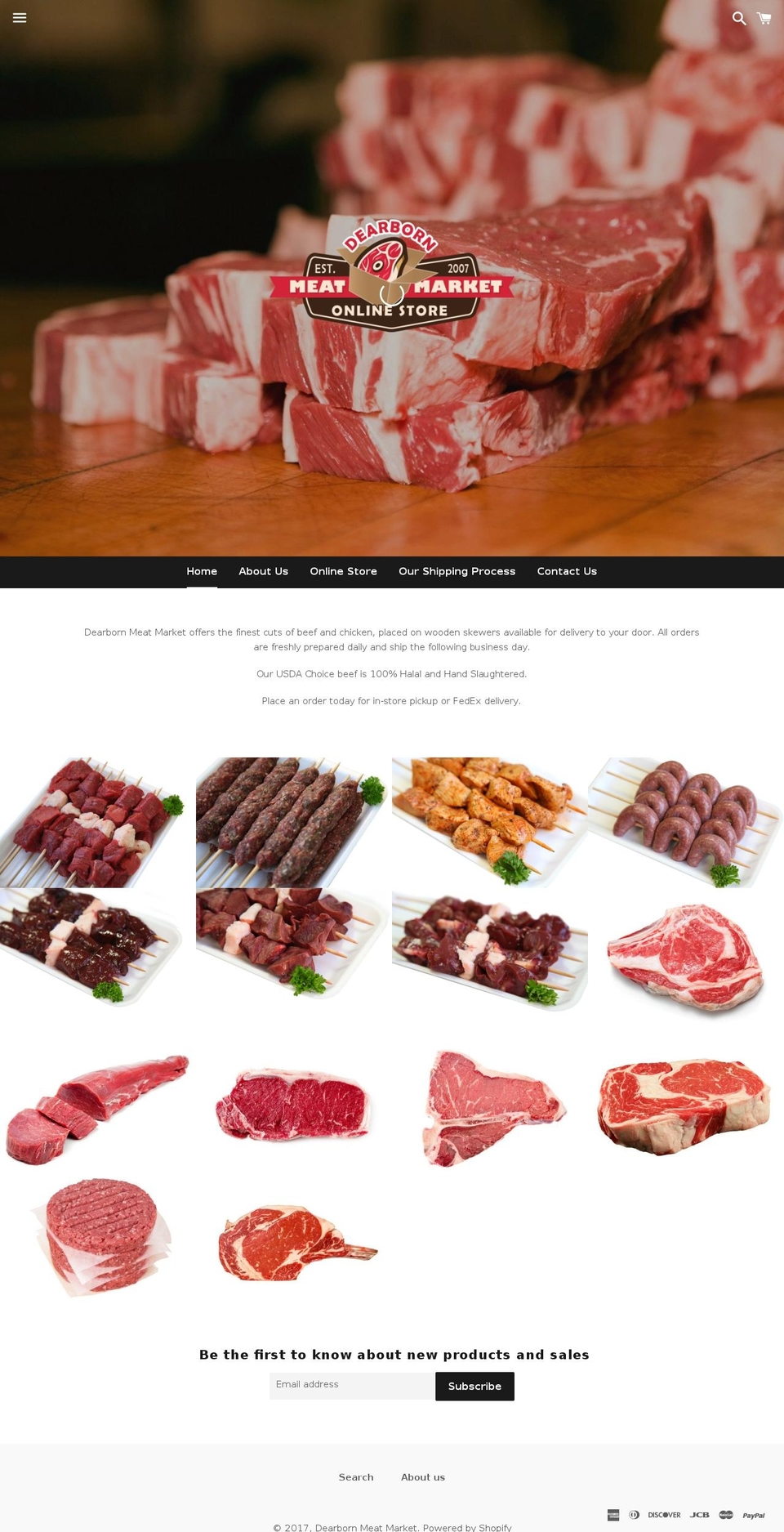 dearbornmeatmarket.com shopify website screenshot