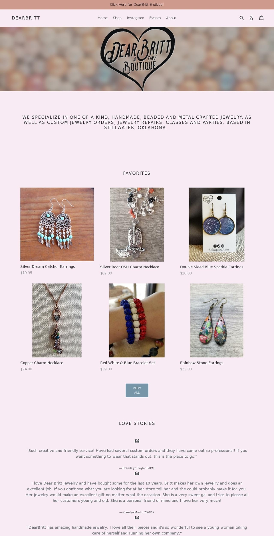 dearbritt.com — Shopify storefront screenshot
