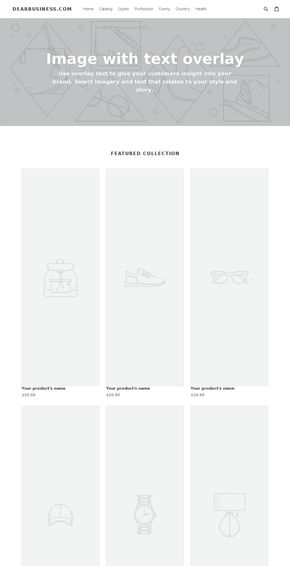 dearbusiness.com — Shopify storefront screenshot