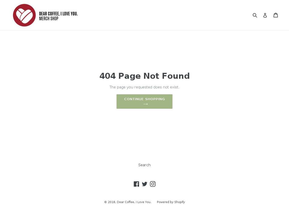 dearcovfefeiloveyou.com — Shopify storefront screenshot