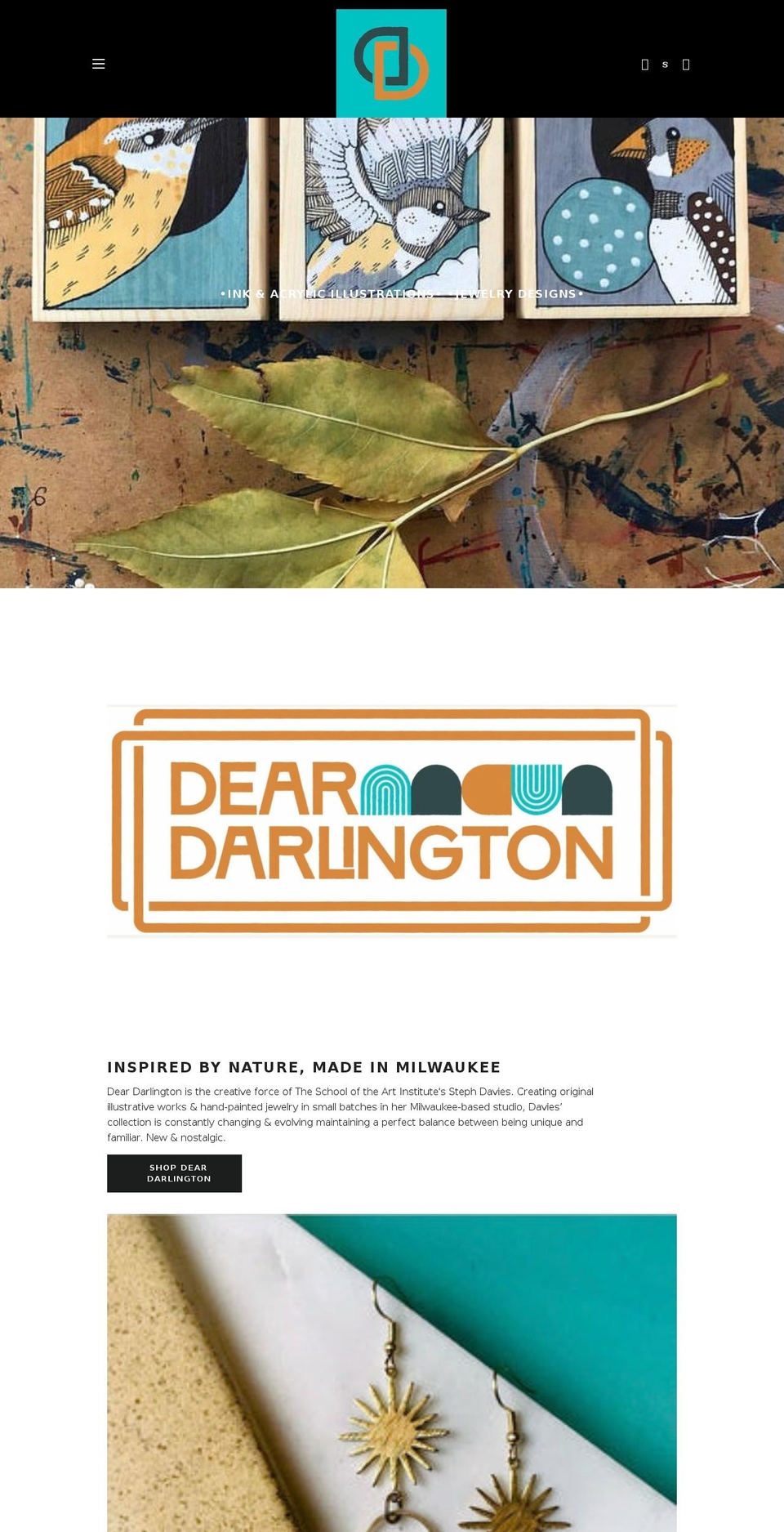deardarlington.com shopify website screenshot