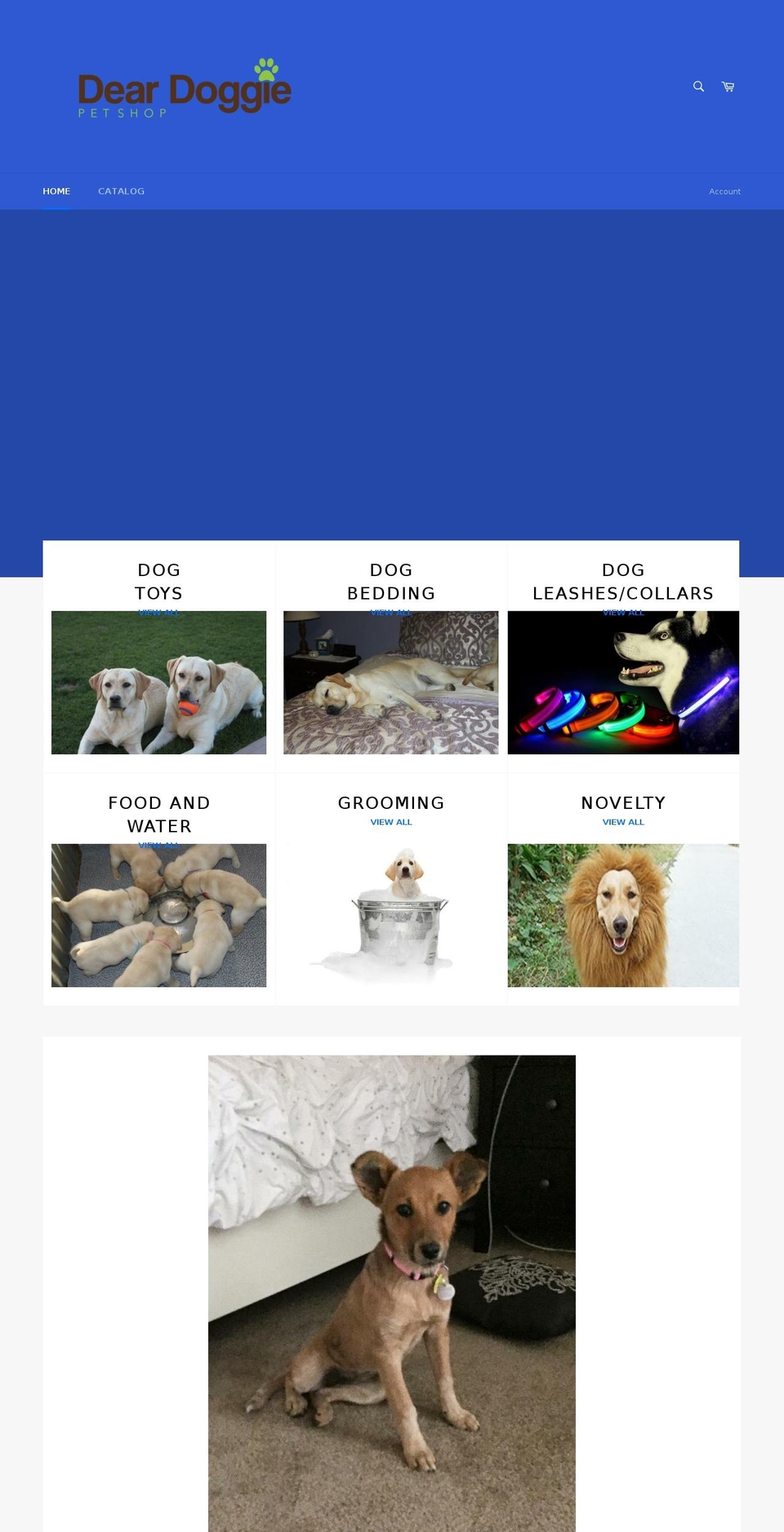deardoggiepetshop.com — Shopify storefront screenshot