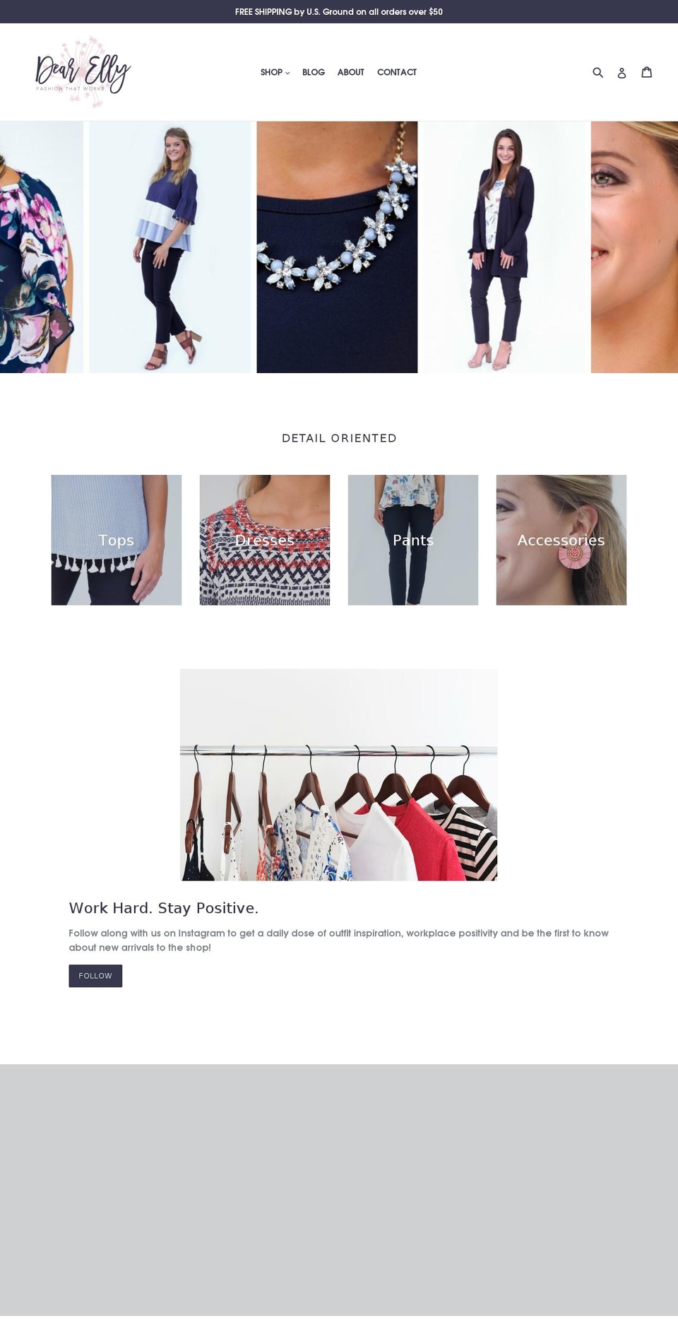 dearelly.com — Shopify storefront screenshot
