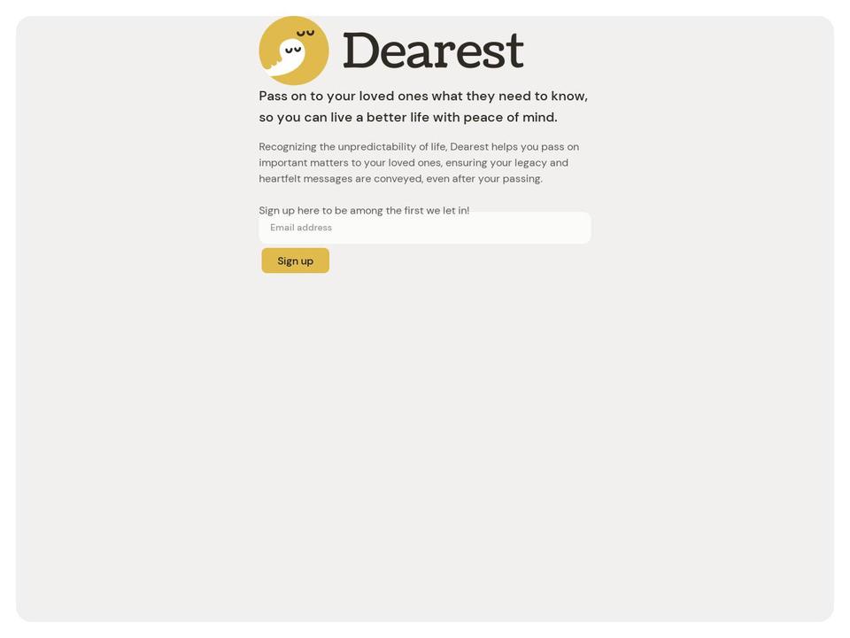 dearest.cc shopify website screenshot